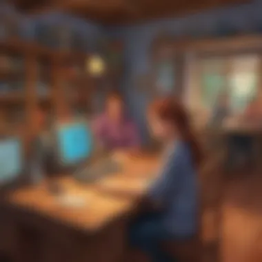 Interactive online game for skill development