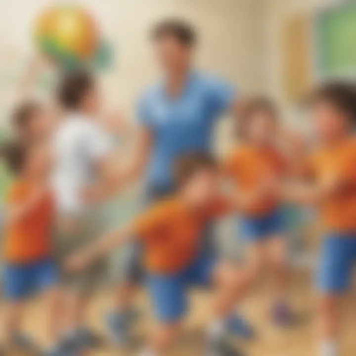 Physical activity game promoting teamwork
