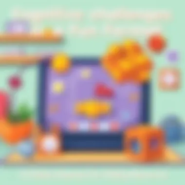 Colorful online game showcasing cognitive challenges