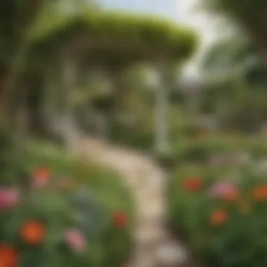 Symbolic Garden of Maternal Love A serene garden symbolizing love and sacrifice