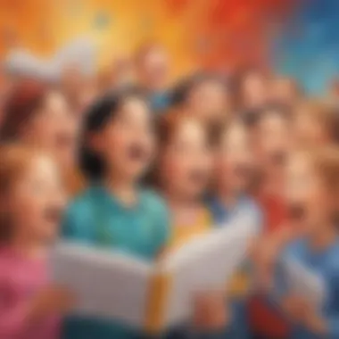 Immersive ABC Singing Experience Abstract ABC Singing with Children
