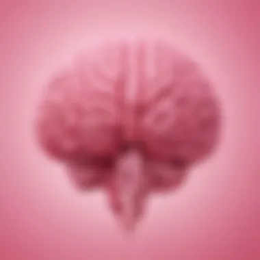 Abstract pink brain waves