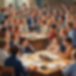 Children engaging in a lively debate