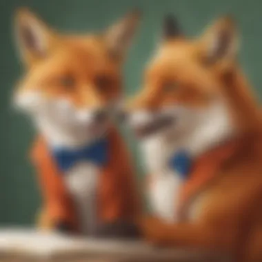 Clever Fox Jokester Illustration of a clever fox telling a dad joke