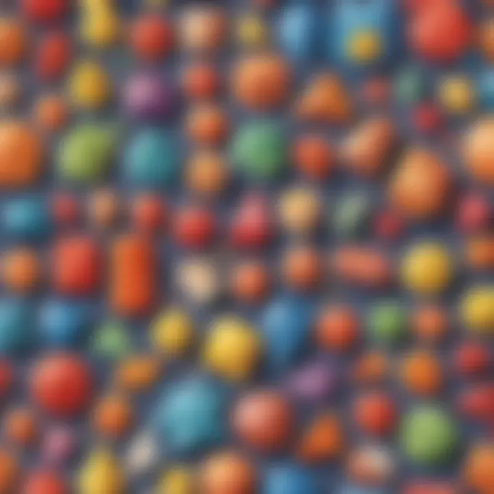 Artistic representation of various shapes
