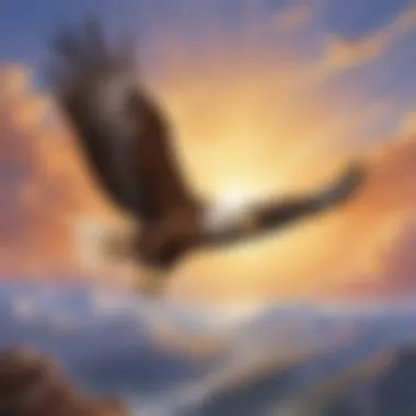 Majestic eagle soaring high in the sky