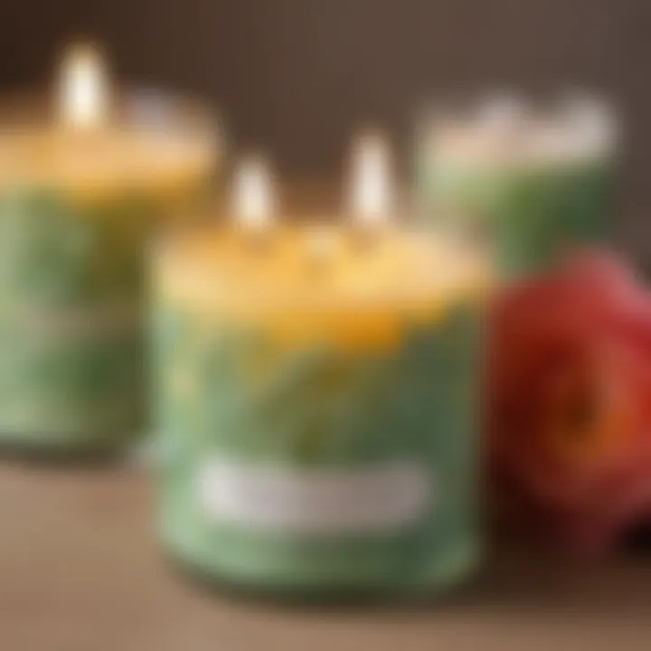 Artisanal homemade candle for mom's relaxation