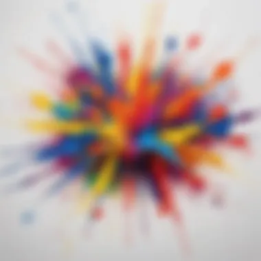 Vibrant Abstract Paint Splatter Creation Abstract Artistic Paint Splatter Craft Project