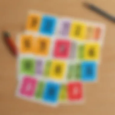 Homemade number recognition cards