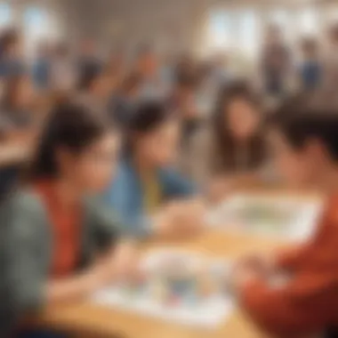 Focused Attention Game Students participating in a focused attention game