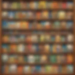 A vibrant collection of award-winning children's books on a bookshelf