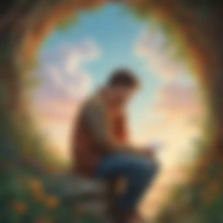 A thoughtful individual reflecting on their personal journey