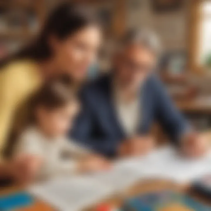 Parent reviewing educational materials and planning lessons