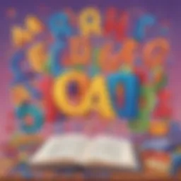 Colorful letters representing sound blending.