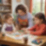Children engaging in a creative arts and crafts activity