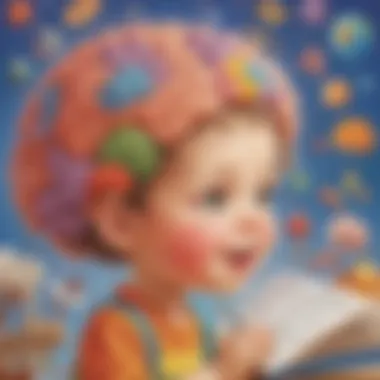 Illustration of brain development while listening to ABC songs