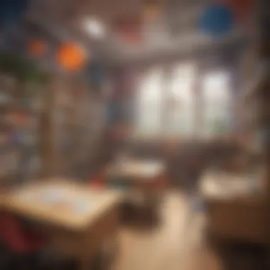Dynamic Environments for Enhanced Focus A vibrant learning space set up for brain games