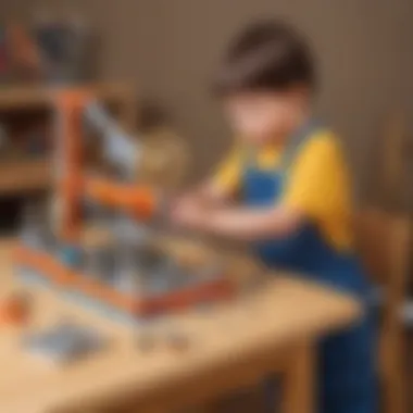Mechanical Marvels: Simple Machines Construction Preschooler building simple machines