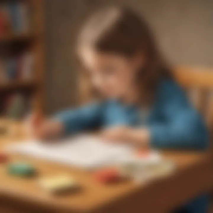 Illustration of child mastering letter matching skills