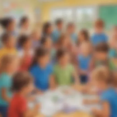 Collaborative Learning in Action Engaged kindergarten students participating in a collaborative learning activity