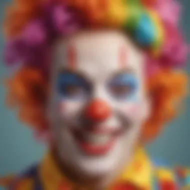 Playful Clown Jokes Compilation Illustration of a playful clown with a colorful wig