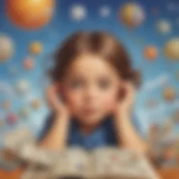 Illustration depicting a child's mind expanding with educational games