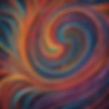 Abstract colorful swirls of lines