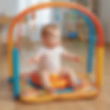 Colorful baby gym for motor skill development