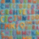 Vibrant Letters Matching Worksheet Illustration of colorful letters matching worksheet