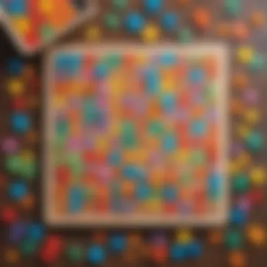 Exploring Logic Puzzles Colorful logic puzzle pieces scattered across a table