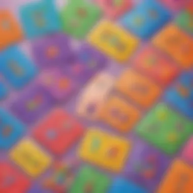 Vibrant Math Flashcards Set Colorful Math Flashcards