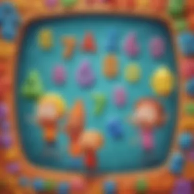 Vibrant Math Game Characters Engaging Kids Colorful Math Game Characters on Screen