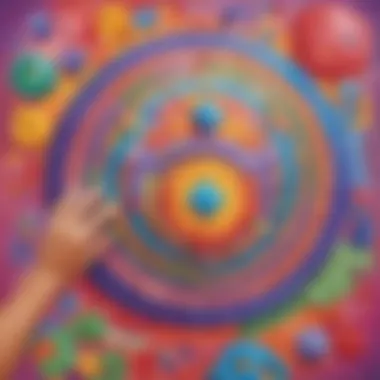 Colorful Math Problem-Solving Illustration of colorful math problem-solving