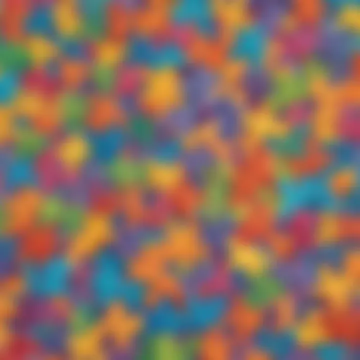 Colorful puzzle pieces fitting together