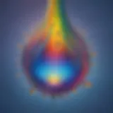 A mesmerizing display of refracted light in a water droplet