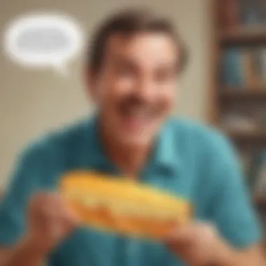 Cheesy Humor Comic illustration of a dad telling a dad joke