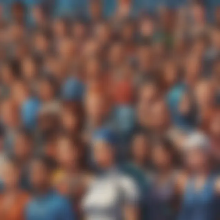 A diverse group of avatars representing players collaborating in a virtual environment.