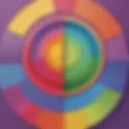 Illustration showing colorful fraction circles overlapping to demonstrate fraction multiplication concepts