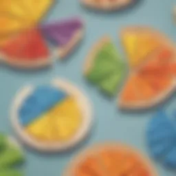 Illustration showing the concept of improper fractions