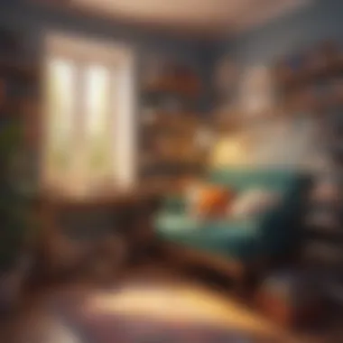 Creating Your Ideal Reading Environment A cozy reading nook with a variety of books and digital devices.