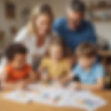 Parental Involvement in Learning Parents assisting preschoolers with math activities