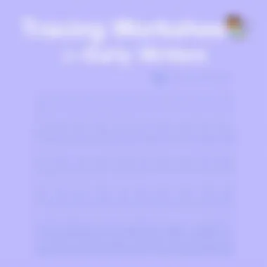 Sample of a tracing worksheet for early writers