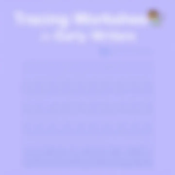 Sample of a tracing worksheet for early writers