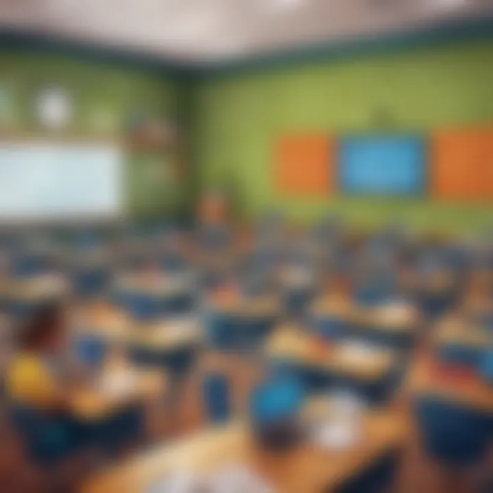 Virtual classroom with math resources