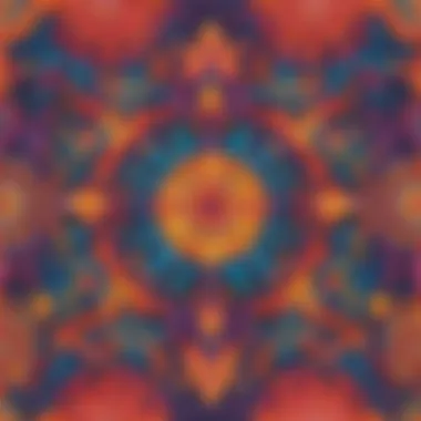 Abstract craft design with vibrant colors