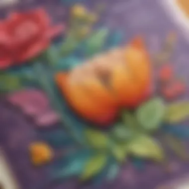 Close-up of a beautifully crafted thank you card