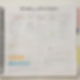 Illustration of a well-structured weekly lesson plan layout.