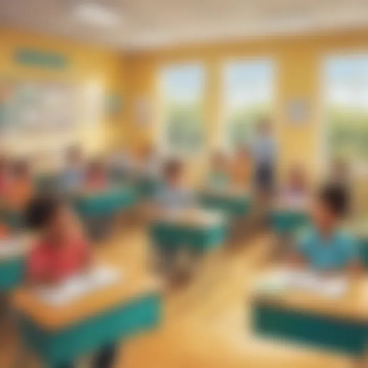 An inspiring classroom environment with cheerful decor