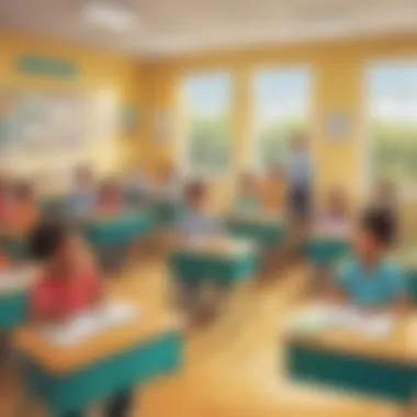 Positive Classroom Atmosphere An inspiring classroom environment with cheerful decor