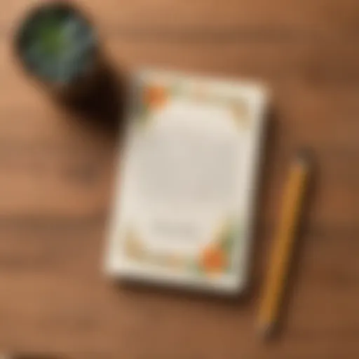A beautifully crafted thank you note on a wooden table